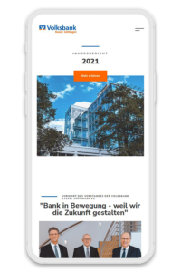 Der Titelaufmacher des Jahresberichtes der Volksbank Kassel-Göttingen