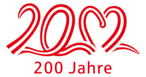 Das Jubiläumslogo, mit der die Sparkasse Uckermark seinen 200. Geburtstag gefeiert hat