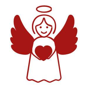 Ein Engel-Icon, das ein zentraler Bestandteil der Neukundengewinnung des Folders für die KSK Esslingen-Nürtingen ist