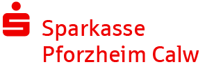 rotes Logo der Sparkasse Pforzheim Calw
